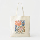 Boho Wildflowers met Inspirerend Quote Tote Bag (Voorkant)