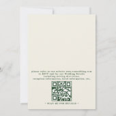 Boho Wildflowers Mushroom Magic QR Code Wedding Kaart (Achterkant)