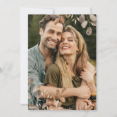 Boho Wildflowers | Neutraal met Foto Bruiloft Kaart (Achterkant)