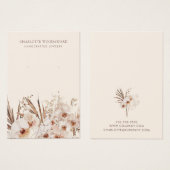 Boho Wildflowers Oorbel Sieraden Display Kaarten Visitekaartje (Voorkant /achterkant)