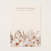 Boho Wildflowers Oorbel Sieraden Display Kaarten Visitekaartje (Voorkant)