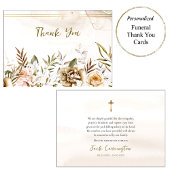 Boho Wildflowers Orthodoxe Christelijke begrafenis Bedankkaart