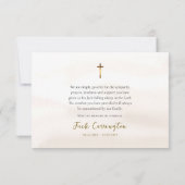 Boho Wildflowers Orthodoxe Christelijke begrafenis Bedankkaart (Achterkant)