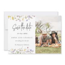 Boho Wildflowers QR Code Elegante Fotobruiloft