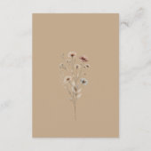 Boho Wildflowers QR-code Huwelijksdetails Klein Informatiekaartje (Achterkant)