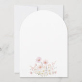 Boho Wildflowers Spring Summer Sage green Wedding Kaart (Achterkant)