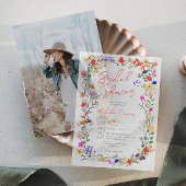 Boho Wildflowers Spring Summer Vrijgezellenfeest Vellum Uitnodigingen