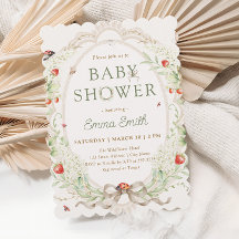 Boho Wildflowers Strawberry Baby Shower