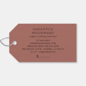 Boho Wildflowers Terracotta Prijs Label Cadeaulabel (Achterkant Horizontaal)