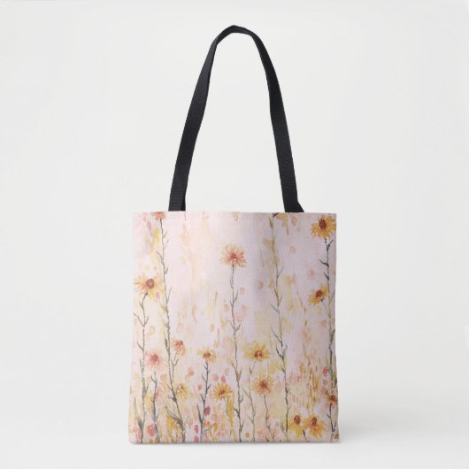 Boho  Wildflowers Tote Bag (Voorkant)