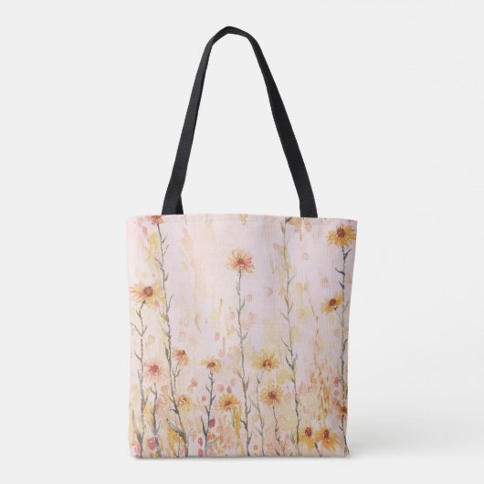 Boho  Wildflowers Tote Bag (Achterkant)