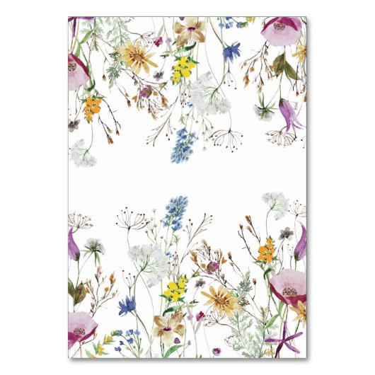 Boho Wildflowers Trouwkaart Kaart (Achterkant)