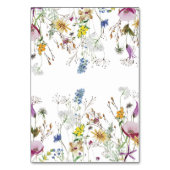 Boho Wildflowers Trouwtafelkaart Kaart (Achterkant)
