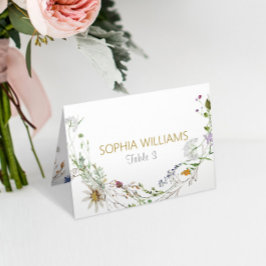 Boho Wildflowers Trouwtafelkaart Kaart