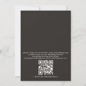 Boho Wildflowers Tuin Elegante QR Code Bruiloft Kaart (Achterkant)