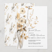 Boho Wildflowers Vrijgezellenfeest Kaart (Voorkant / Achterkant)