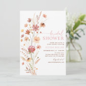 Boho Wildflowers Vrijgezellenfeest Kaart (Staand voorkant)