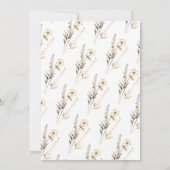 Boho Wildflowers Vrijgezellenfeest Kaart (Achterkant)