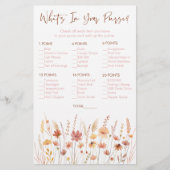 Boho Wildflowers Wat zit er in je handtas Douche s (Voorkant)