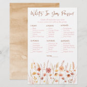 Boho Wildflowers Wat zit er in je handtas Douche s (Voorkant / Achterkant)