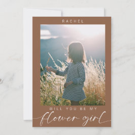 Boho Will you be my Bloemenmeisje Photo Chic Kaart