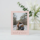 Boho Will you be my Maid of Honor Photo Chic Briefkaart (Staand voorkant)