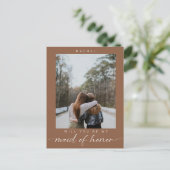 Boho Will you be my Maid of Honor Photo Chic Briefkaart (Staand voorkant)