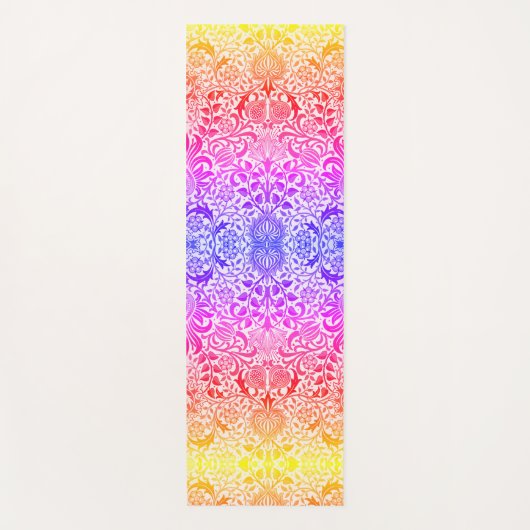 Boho  William Morris Pattern Rainbow Yogamat (Voorkant)