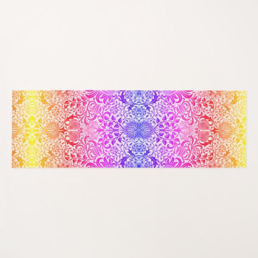 Boho  William Morris Pattern Rainbow Yogamat (Voorkant (horizontaal))