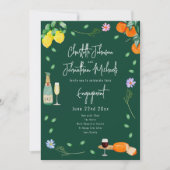 Boho Wine and Cheese Engagement Party Kaart (Voorkant)