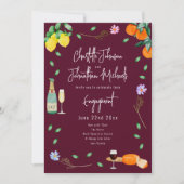 Boho Wine and Cheese Engagement Party Kaart (Voorkant)