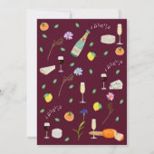 Boho Wine and Cheese Engagement Party Kaart (Achterkant)