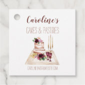 Boho Wine Baking Bakery Boutique Cupcakes Pastries Bedankjes Labels (Voorkant)