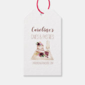 Boho Wine Baking Bakery Boutique Cupcakes Pastries Cadeaulabel (Voorkant)