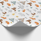 Boho Winter Animals | Kerstmis Cadeaupapier (Hoek)