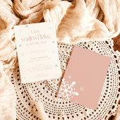 Boho Winter Baby shower | Snowflake Wonderland Inv Kaart