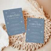 Boho Winter Baby shower | Snowflake Wonderland Inv Kaart
