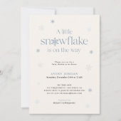 Boho Winter Baby shower | Snowflake Wonderland Kaart (Voorkant)