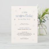 Boho Winter Baby shower | Snowflake Wonderland Kaart (Staand voorkant)