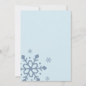 Boho Winter Baby shower | Snowflake Wonderland Kaart (Achterkant)