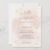 Boho Winter Baby shower | Snowflake Wonderland Kaart (Voorkant)