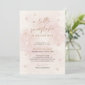 Boho Winter Baby shower | Snowflake Wonderland Kaart (Staand voorkant)