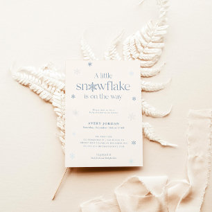 Boho Winter Baby shower   Snowflake Wonderland Kaart