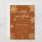 Boho Winter Baby shower Snowflake Wonderland Kaart (Voorkant)