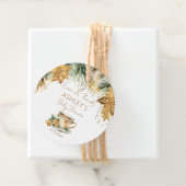 Boho winter baby shower theefeest dank u bedankjes labels (In situ)