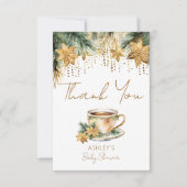 Boho winter baby shower theefeest dank u bedankkaart (Voorkant)