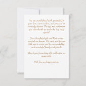 Boho winter baby shower theefeest dank u bedankkaart (Achterkant)