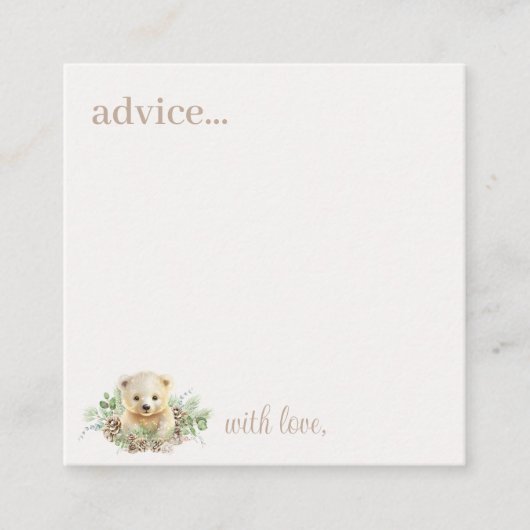 Boho Winter Beer Baby shower Advies Kaarten (Voorkant)