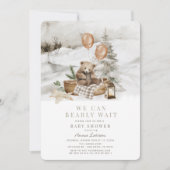 Boho Winter Beer Bearly Wait Holiday Baby shower Kaart (Voorkant)