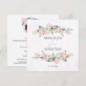 * Boho Winter Berry AR12 QR RSVP Wedding Kaart (Voorkant / Achterkant)